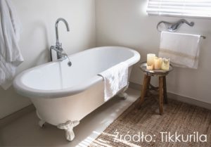 Tikkurila Luja 7_kolor F428 Z nostalgii za dawnymi czasami – styl retro sprawdzi się jako pomysł na wysmakowaną łazienkę